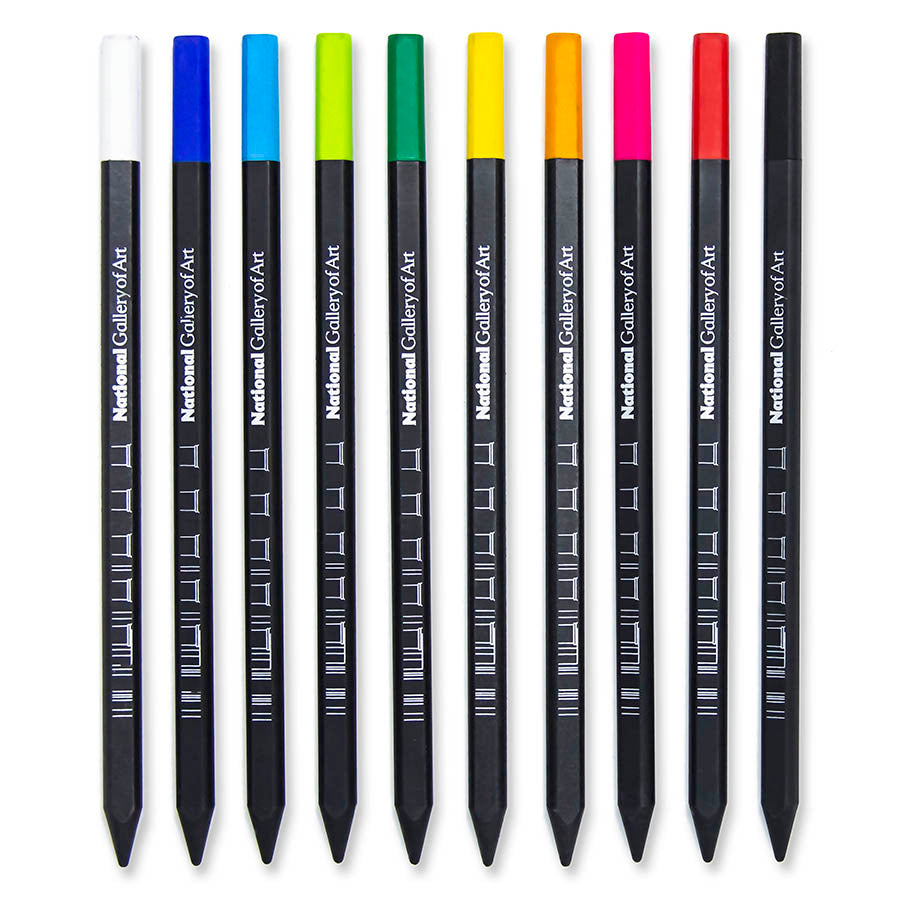 National Gallery of Art Logo Perpetua Pencil, Assorted Eraser Colors