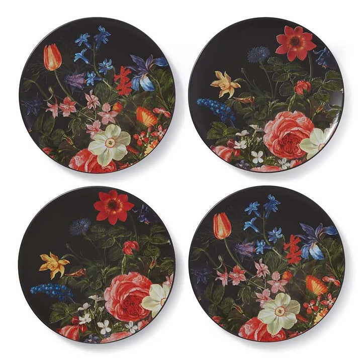Midnight Garden Floral Salad Plate Set