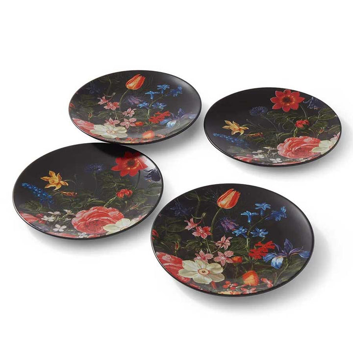 Midnight Garden Floral Salad Plate Set