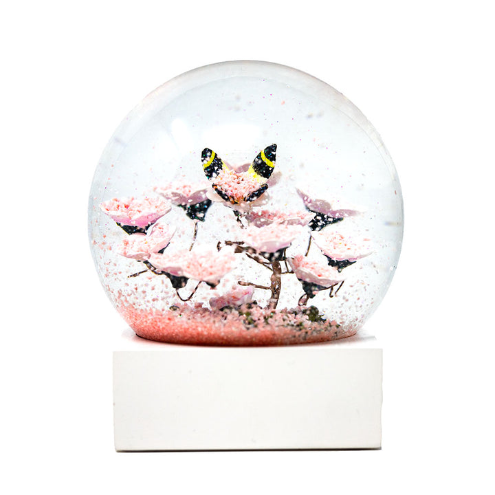 Butterfly on Branch Snow Globe