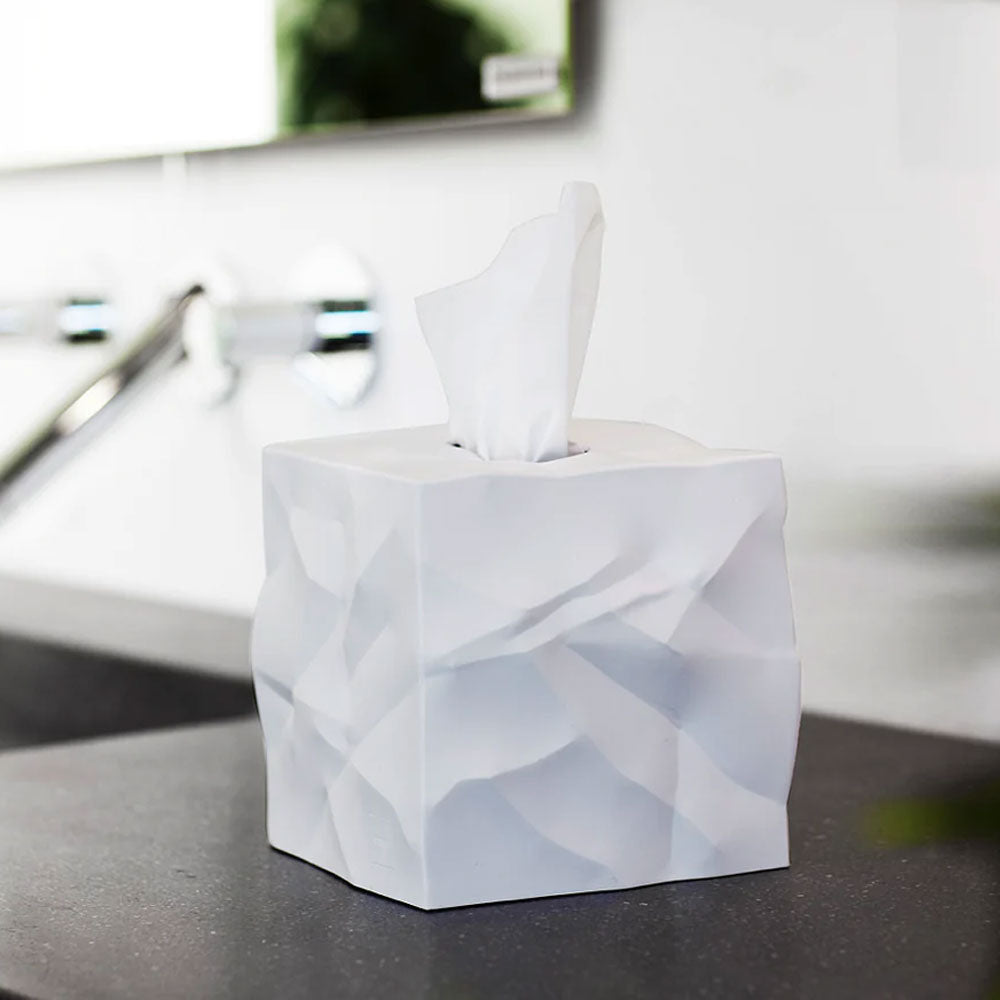 Crumpled Paper Tissue Box Holder