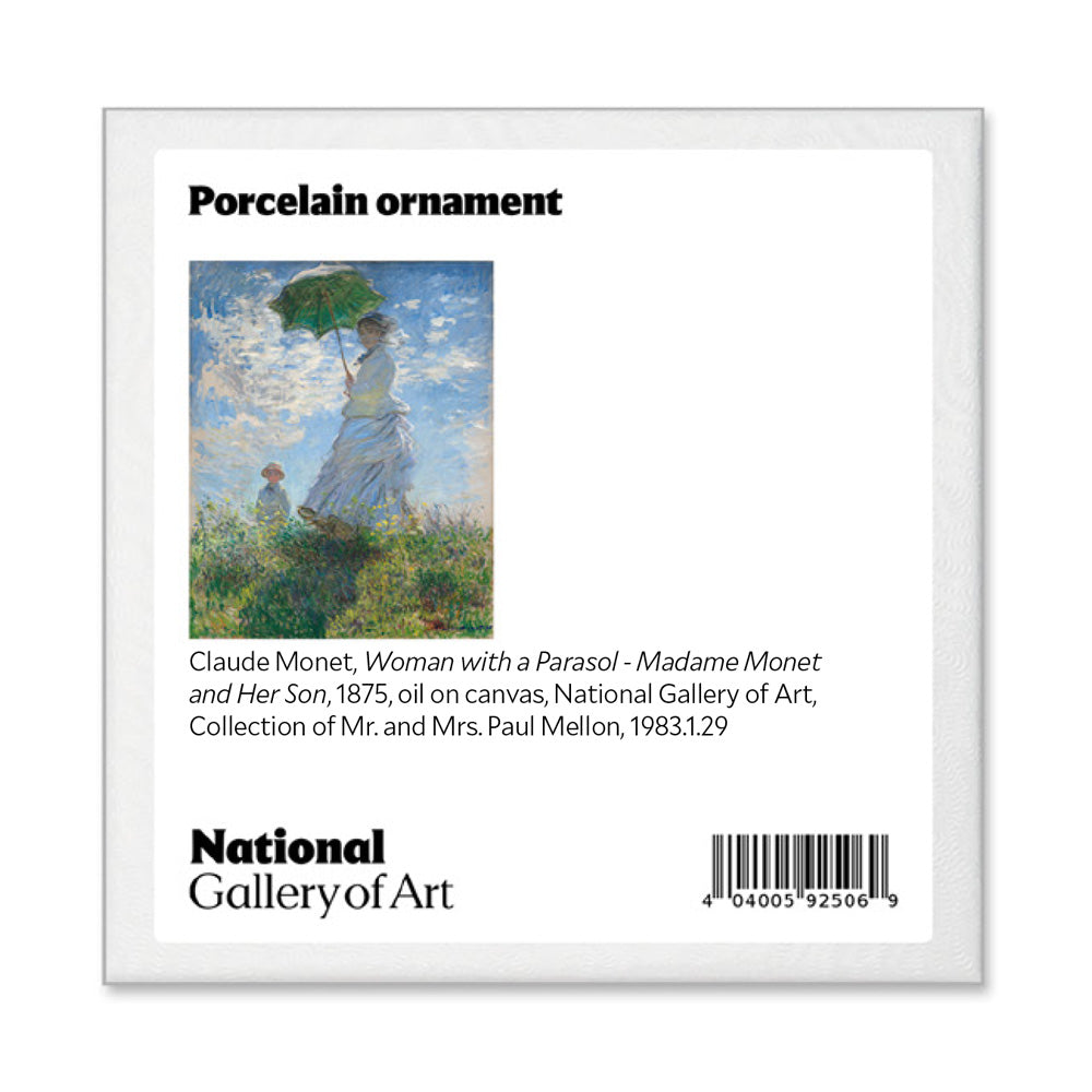 Monet, Woman With a Parasol, Porcelain Ornament