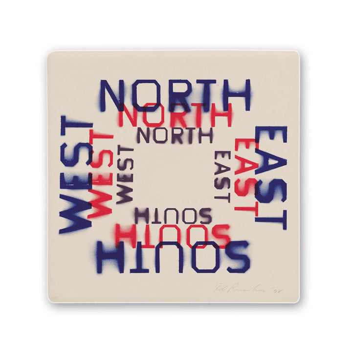 Ed Ruscha, All Points from Artists for Obama, Coaster