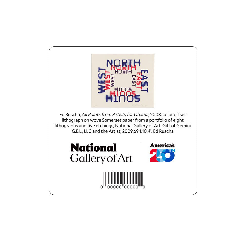 Ed Ruscha, All Points from Artists for Obama, Magnet