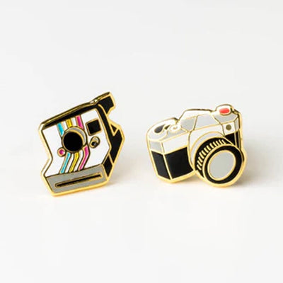 Enamel Camera Post Earrings