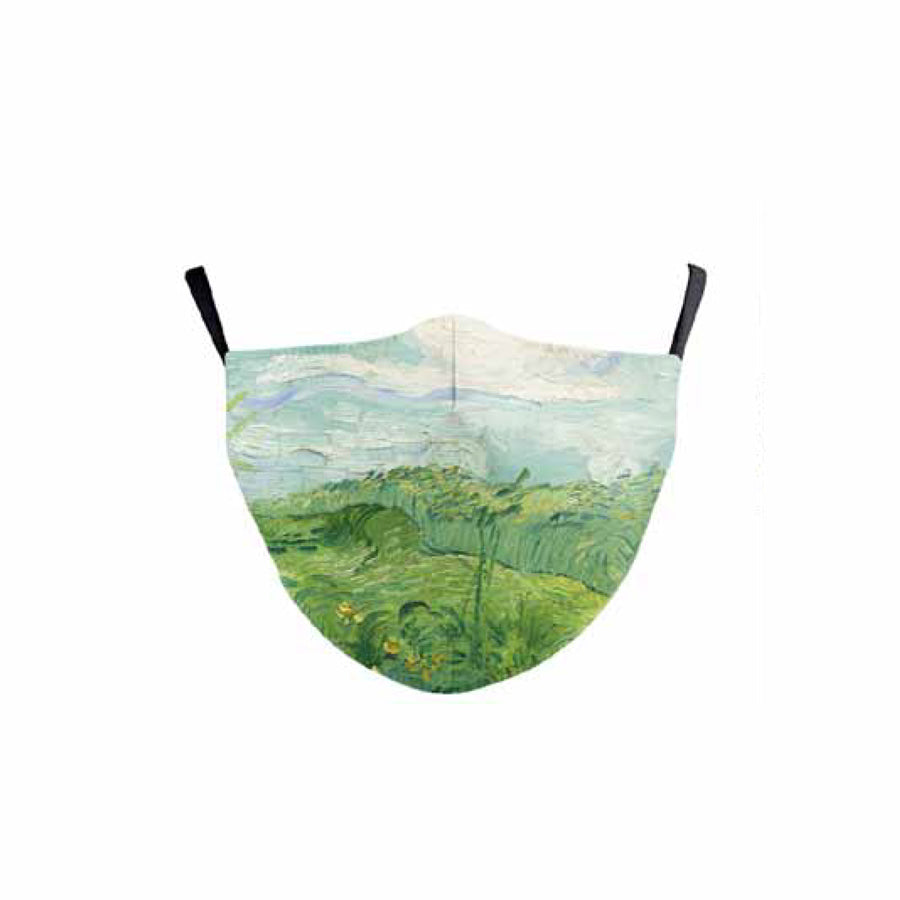 Van Gogh: Green Wheat Fields, Face Mask