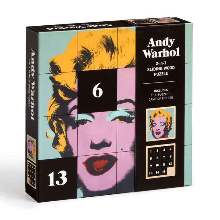 Andy Warhol Marilyn 2-in-1 Sliding Wood Puzzle