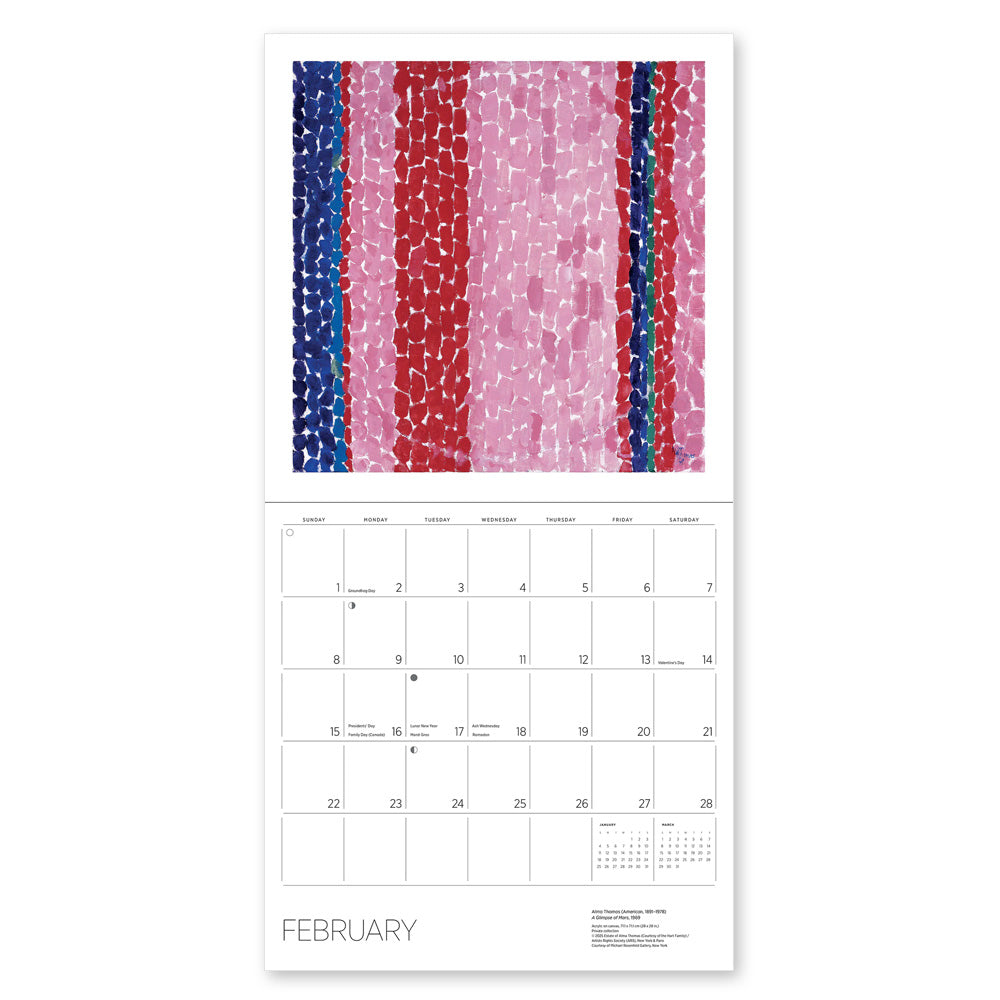 Alma Thomas 2026 Wall Calendar