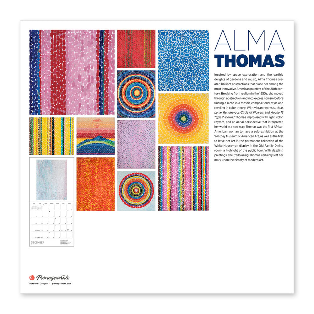Alma Thomas 2026 Wall Calendar