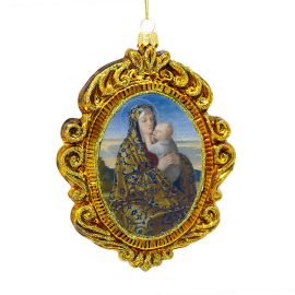 Framed Madonna with Child Ornament