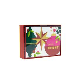 Bright Ornaments Christmas Card Set