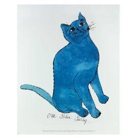 Warhol: Blue Cat, 11 x 14 Print