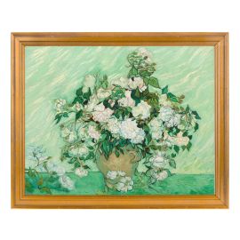 Vincent van Gogh: Roses, 10'' Print, Gold Frame