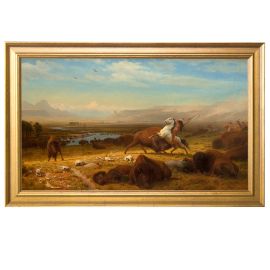 Albert Bierstadt: The Last of the Buffalo, 10'' Print, Framed