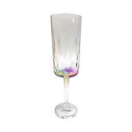 Rainbow Prism Champagne Glass