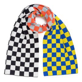Checkerboard Scarf by Verloop, Yellow Black White
