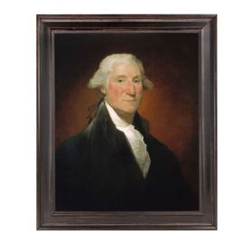 Stuart: George Washington (Vaughan portrait) 16'' Canvas Print, Framed