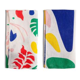 Multicolor Linen Tea Towels, Set of 2