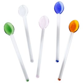 Colored Glass Tea Spoon Set