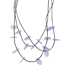 Lilac Layered Rounds Necklace
