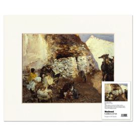 John Singer Sargent: Spanish Roma Dwelling, 14'' Matted Print, Unframed