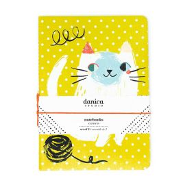 Meow Meow Cat Notebook, set of 2